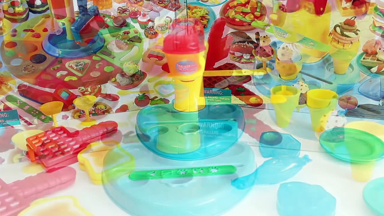 Food Court Set Cooking Machine Play Doh Toy Food DIY Make Ice Creams Waffles Desserts & More Food