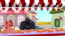 King Kong Cartoons with Hot Cross Buns | Finger Family | Twinkle Twinkle Little Star Nurse