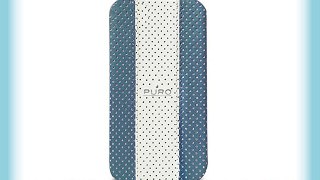 Puro PUFM095 - Funda con solapa para iPhone 4/4S color azul y blanco