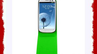 Samrick - Funda con tapa para Samsung Galaxy S3/Galaxy S3 LTE 4G (piel sintética) color verde