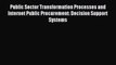 (PDF Download) Public Sector Transformation Processes and Internet Public Procurement: Decision