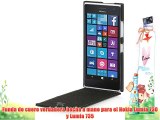 StilGut® UltraSlim funda de cuero para Nokia Lumia 730 y Lumia 735 negra