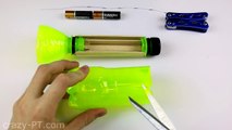 How to Make a Flashlight using Plastic Bottles - 720p