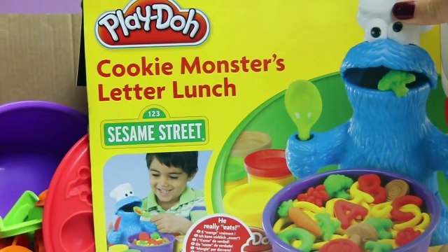 Play Doh Cookie Monster Letter Lunch Mold Cookies Sesame Street Playset playdo toy