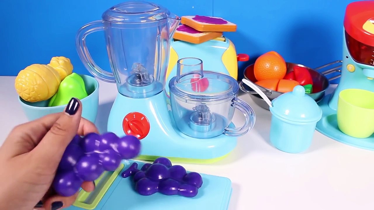 Cooking Playset Just Like Home Kitchen Appliance Set Toaster, Blender, Mixer & Coffee Machine