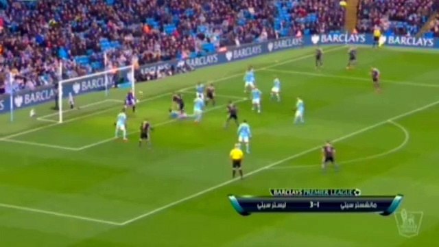أهداف مباراة مانشستر سيتي وليستر سيتي في الدوري الإنجليزي الممتاز