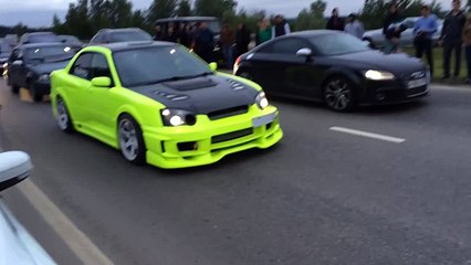Subaru impreza vs Audi tt гонки