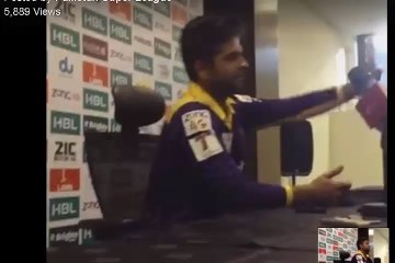 PRESS CONFERENCES After  Ahmed Shehzad  71 (46b 5x4 4x6) SR: 154.34 In Psl against Karachi King