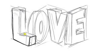 How to Draw 3D LOVE Graffiti Letters