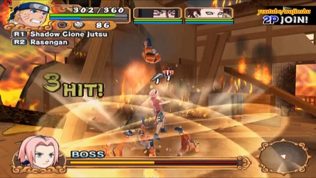 Naruto Uzumaki Chronicles 2 Walkthrough Part 17 Fake Sakura Boss Battle 60 FPS