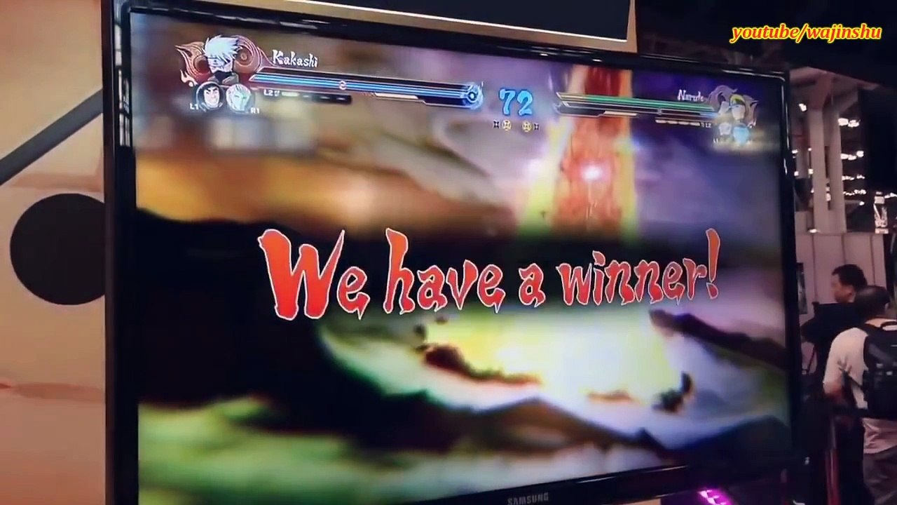 Naruto Ultimate Ninja Storm 4 - Dual Sharingan Kakashi vs 8 Gates Guy Gameplay NYCC 2015 60 FPS
