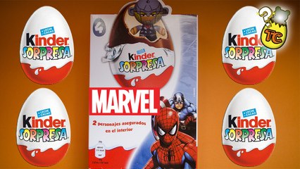 4 MARVEL HEROES Kinder Surprise Eggs Unboxing | Toy Collector