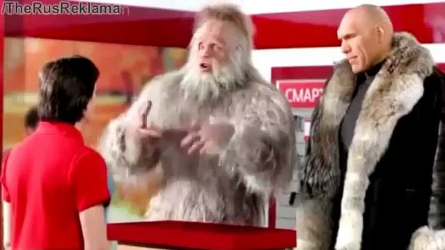 Реклама МТС Смартфон 968 - Валуев и Йети покупают телефон