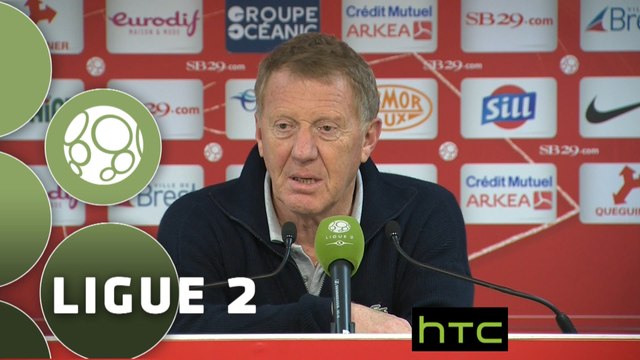 Conférence de presse Stade Brestois 29 - FBBP 01 (2-1) : Alex DUPONT (BREST) - Hervé DELLA MAGGIORE (BBP) - 2015/2016