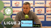 Conférence de presse Clermont Foot - AJ Auxerre (1-2) : Corinne DIACRE (CF63) - Jean-Luc VANNUCHI (AJA) - 2015/2016