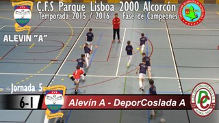 Jornada 5 F.CAMP. - ALEVIN A - C.F.S Parque Lisboa 2000 Alcorcón Vs DEPOR COSLADA A - 2015/16