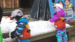 CUTE 4yr old 1ST TIME SNOWBOARDING! Best Winter Vacation for Kids - Family Fun in SteamBoat Colorad