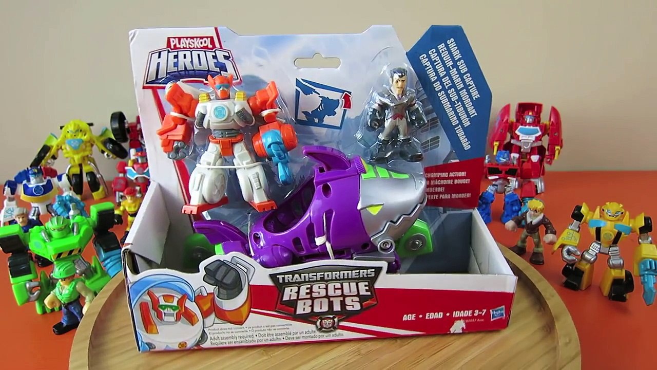 TRANSFORMERS RESCUE BOTS BLADES CATCHES DR MOROCCO AND SHARK SUB BITES ...