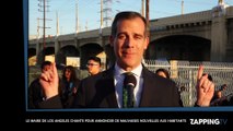 Le maire de Los Angeles chante pour annoncer de mauvaises nouvelles aux habitants, la vidéo insolite !