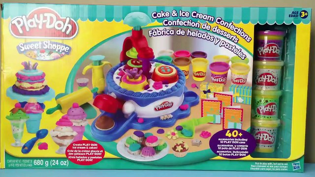 Play-Doh-HUGE ★ Cake & Ice Cream Confections Playset ★40+Accessories-Hasbro-Sweets Sho