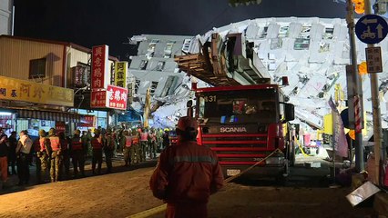 Download Video: Fourteen dead, 150 missing after Taiwan quake fells buildings