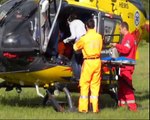 Helikopter medyczny lądował w Rumi. Lotnicze Pogotowie Ratunkowe w akcji LPR 112 Rumia