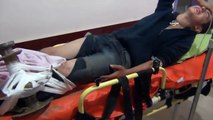 Ayağını çapa makinesine kaptıran çocuk, demir parçasıyla hastaneye getirildi