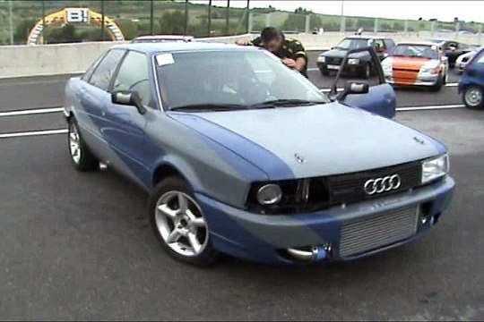 Audi 90 Quattro Turbo Vs. Opel Corsa GSI Drag Race