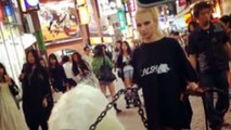 【衝撃】山手線 渋谷駅 スクランブル交差点に白熊を散歩させる人が話題