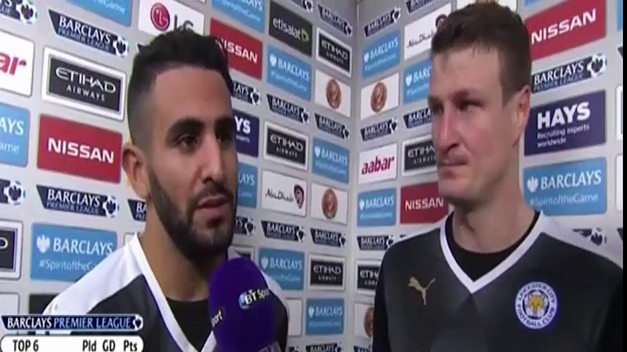 Man City 1-3 Leicester - Riyad Mahrez & Robert Huth Post Match Interview