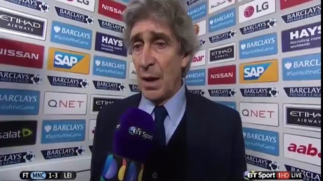 Manchester City 1-3 Leicester - Manuel Pellegrini Post Match Interview