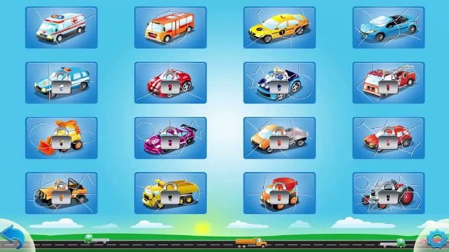 Мультфильм для детей. Собираем пазл. СКОРАЯ ПОМОЩЬ и АВТОБУС. Игры для детей. Мультик про машинки.