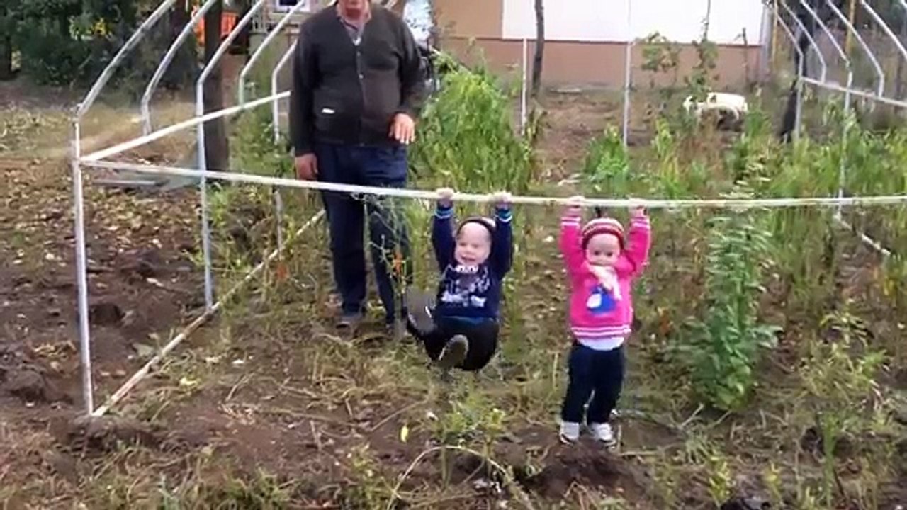 was raised with hands, up 1 year old child