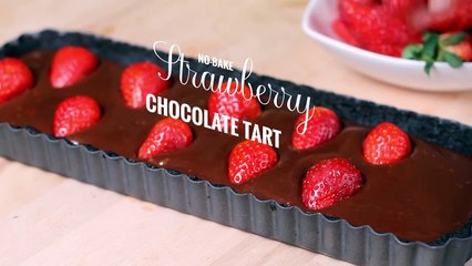 No Bake Strawberry Chocolate Tart Recipe