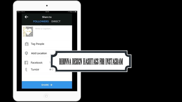 Rhonna Design hastags for Instagram