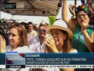 Ecuador: Correa asegura que no permitirá la manipulación militar