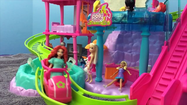 Polly Pocket Roller Coaster Ride Frozen Elsa Anna Merida Hans Barbie Toys DisneyCarToys