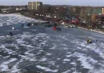 Drone Footage Shows Submerged Vehicles in Wisconsin's Lake Geneva