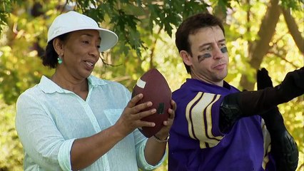 Flying Football Catch Fail