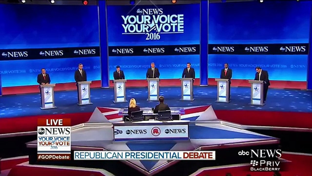 FULL ABC GOP Debate P1 ABC News Republican Presidential Debate - New Hampshire Feb. 6, 2016 #GOPDEBATE