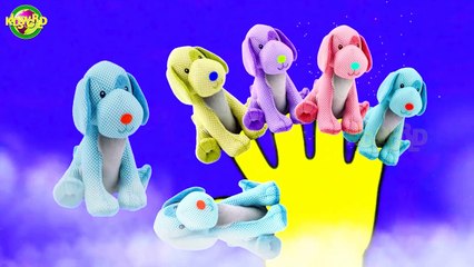 Finger Family Dog Cartoon Nursery Rhyme For Kids | Baby Songs | Kids World |