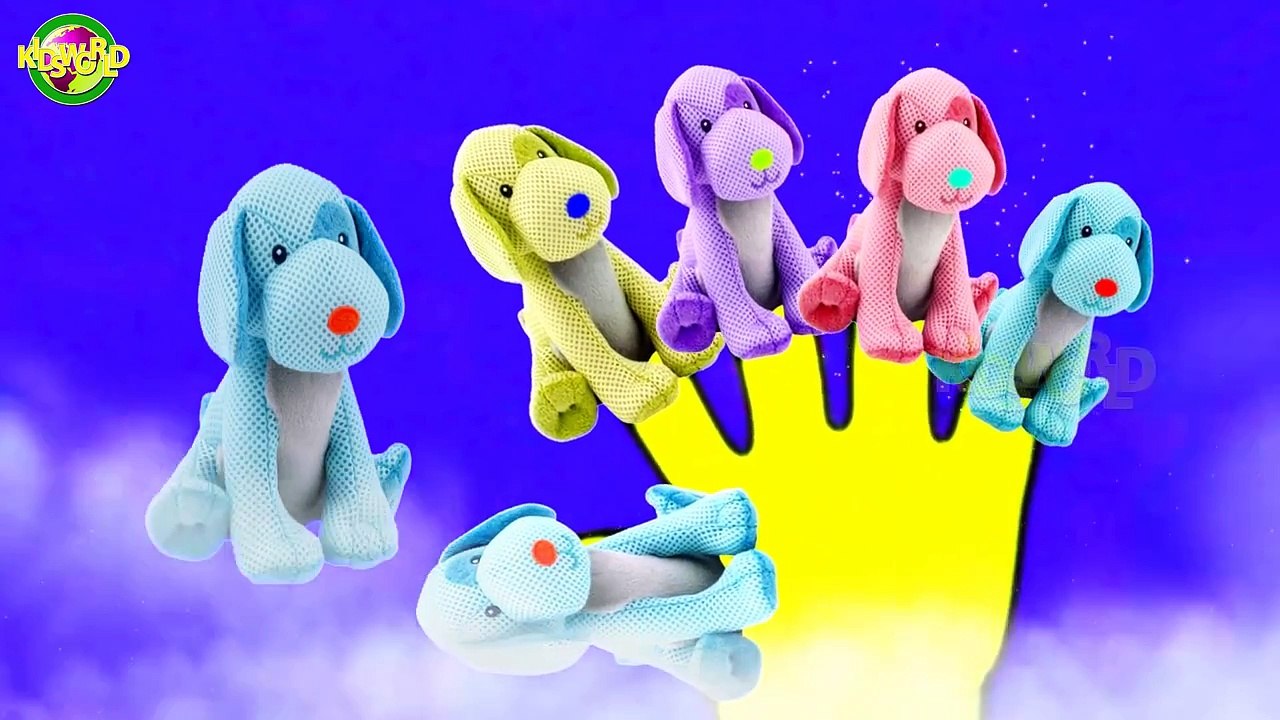 Finger Family Dog Cartoon Nursery Rhyme For Kids | Baby Songs | Kids World |