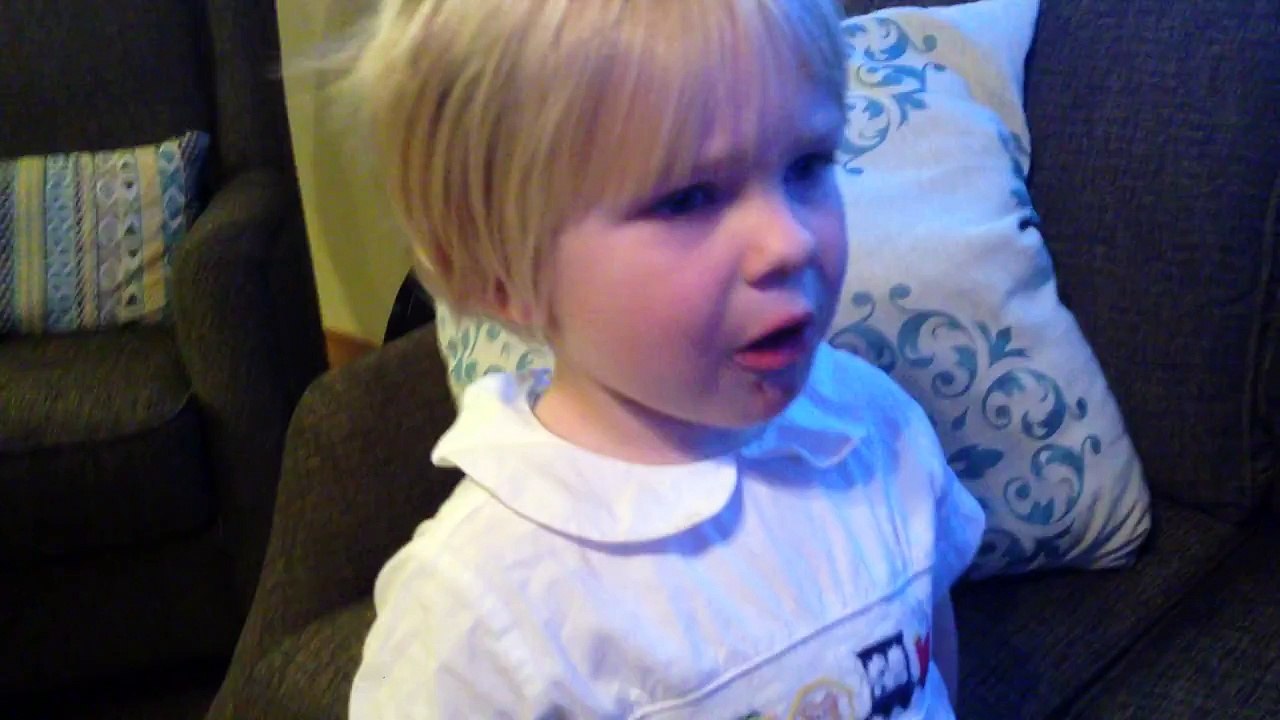 Funny baby eating a rotten egg jelly bean