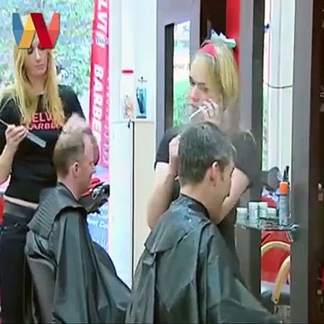Water Spraying Hairdressers
