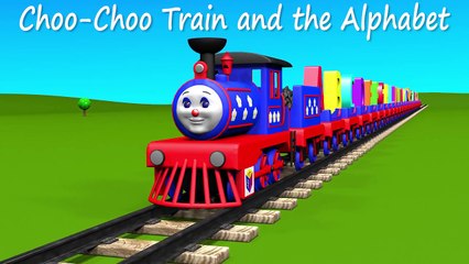 ABC song for baby kindergarten children. Learn alphabet with Choo-Choo the Train
