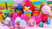 surprise eggs spongebob Play doh kinder peppa pig violetta egg barbie egg planes 2