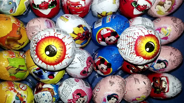 26 Surprise Eggs Kinder Suprise Cars Angry Birds Minnie Mickey Mouse Chupa Chups Donald Duck