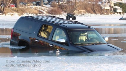 Vehicles Fall Through The Ice on Lake Geneva, Wisconsin - 2_6_2016