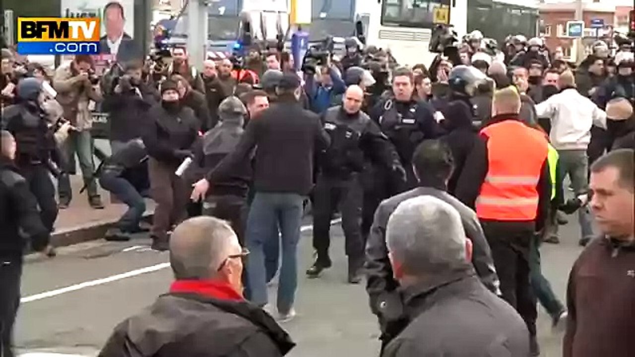 Calais: échauffourées lors d’une manifestation anti-migrants