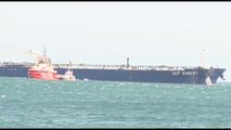 Petrol yüklü Liberya gemisi karaya oturdu